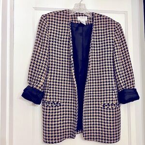 Vintage Talbots houndstooth blazer